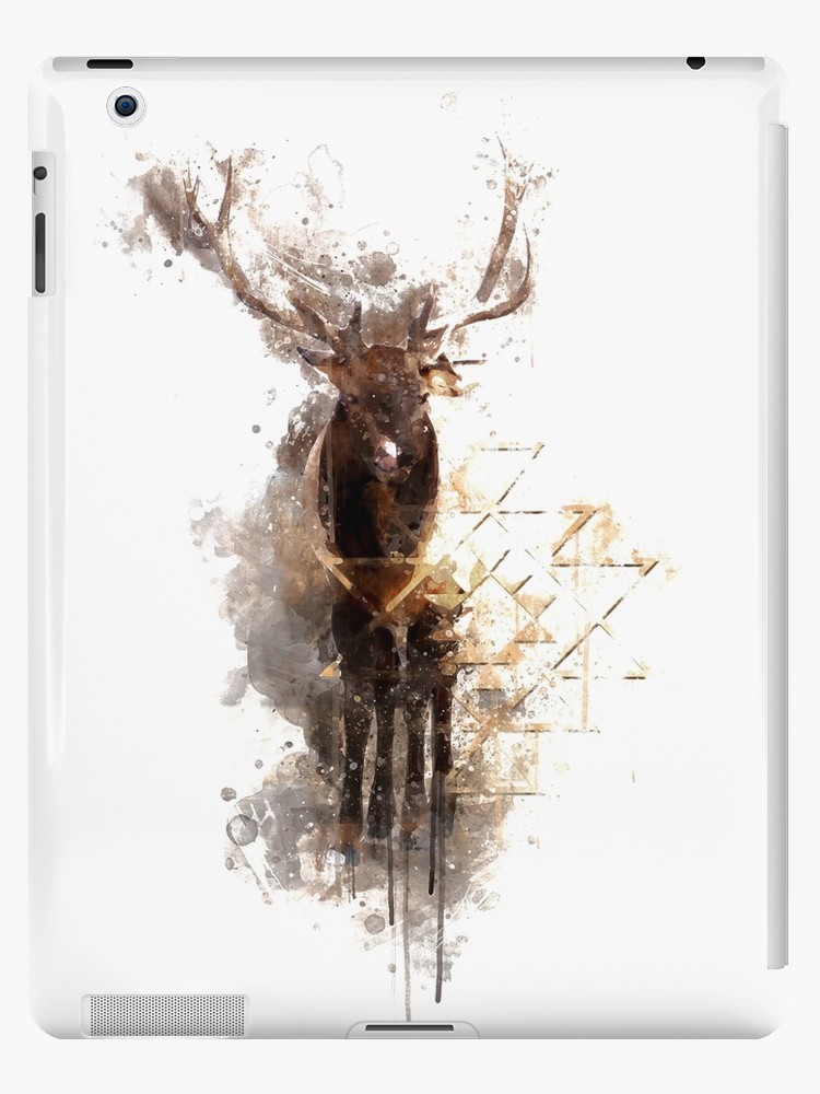 750x1000 Tribal Elk Watercolor 2 Ipad Cases Amp Skins By Chelsea Eason