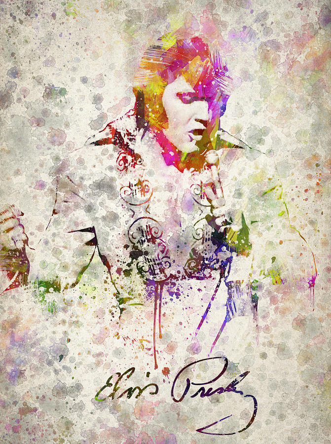 671x900 Elvis Presley Drawing By Aged Pixel