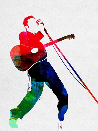 324x432 Elvis Watercolor Fine Art Print By Lora Feldman