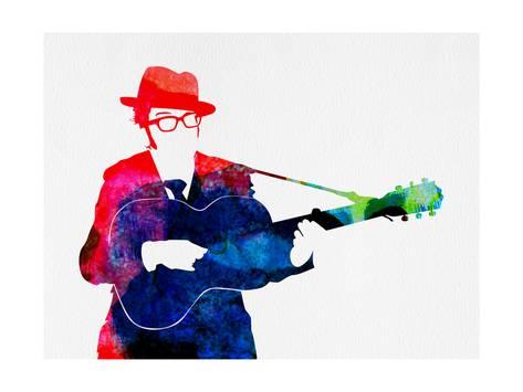 473x355 Elvis Watercolor Prints By Lora Feldman