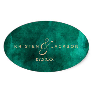 307x307 Emerald Green Wedding Stickers Amp Labels Zazzle