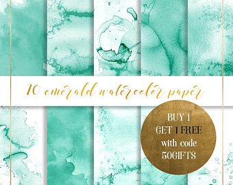 340x270 Green Watercolor Etsy