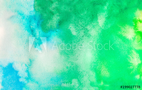 500x315 Turquoise And Green Watercolor Gradient Color Background. Hand