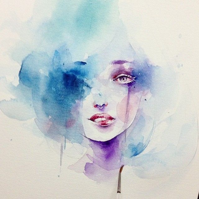 640x640 Emotional Night.. Watercolor Watercolor, Drawings