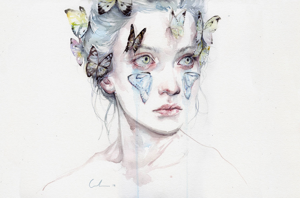 1024x675 Using Only Watercolors, Artist Paints Breathtaking Faces Filled
