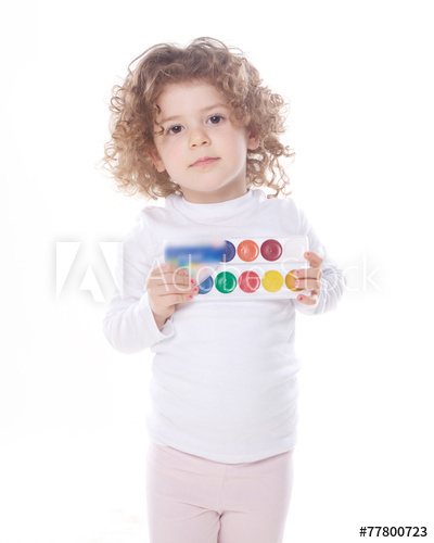 400x500 Emotional Girl Isolated With Watercolor Paints