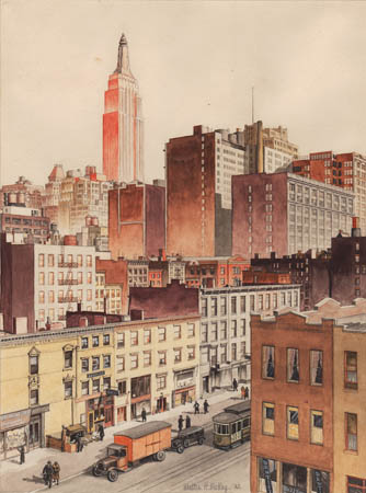 334x450 View, New York City, Empire State Building, By Walter Hood Mckay
