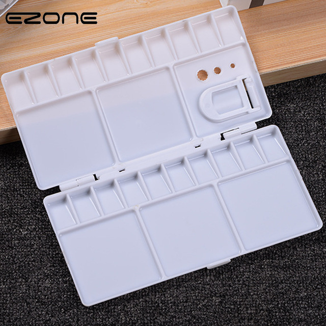 640x640 Ezone 25 Grids Palette Empty Watercolor Paints Tins Box With Full