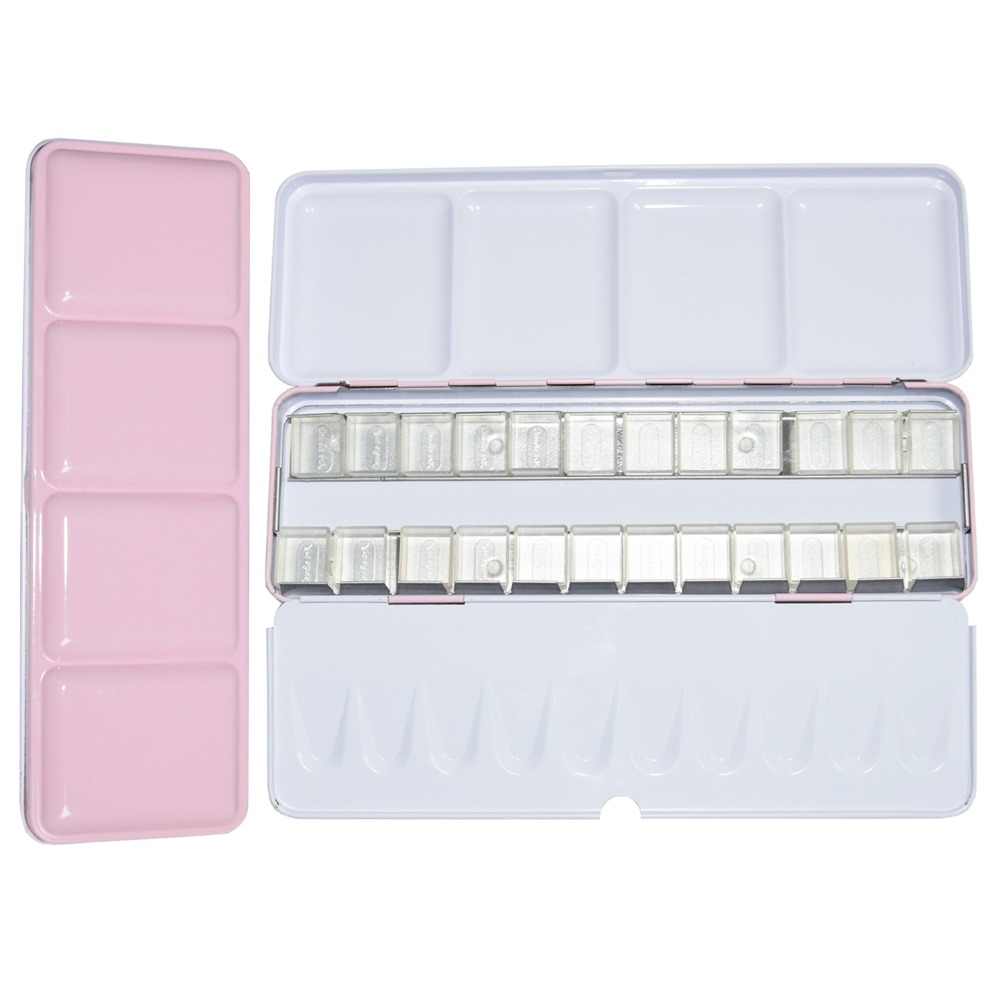 1000x1000 Empty Watercolor Paints Tins Box Palette Painting Storage With