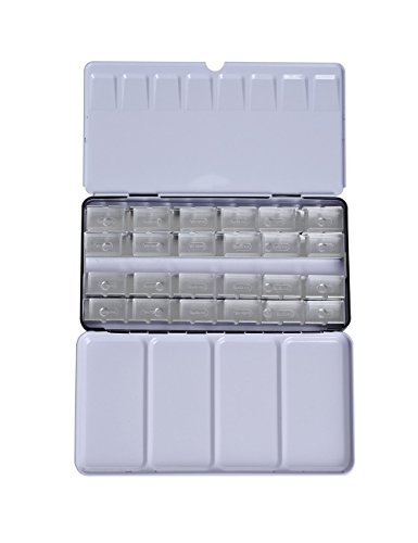 385x500 Meeden Empty Watercolor Tin Palette Paint Case Metal Box With 24