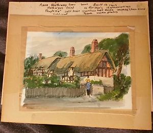 300x260 John Corvin English Actorartist Watercolor Painting,anne Hathaway