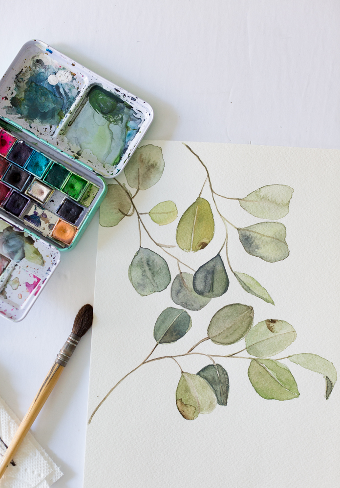 696x1000 Free Watercolor Eucalyptus Printable And A Video