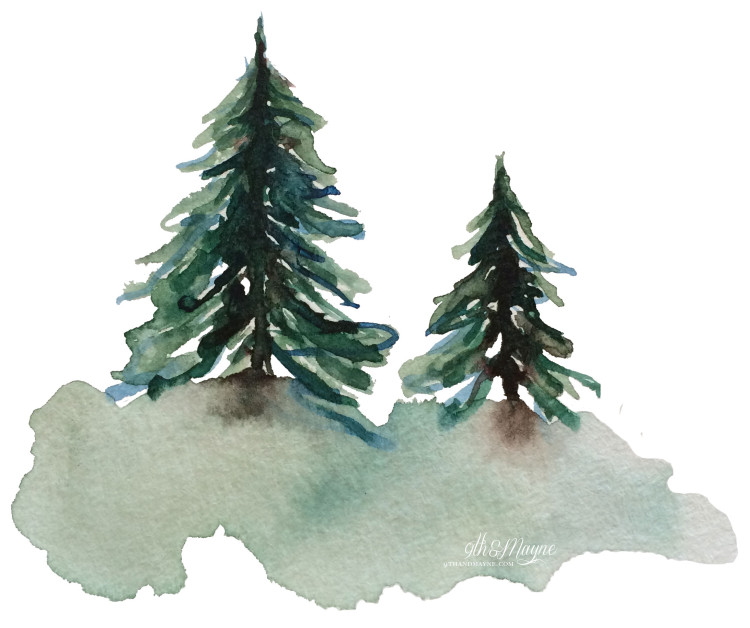 750x628 Watercolor Trees Part 2