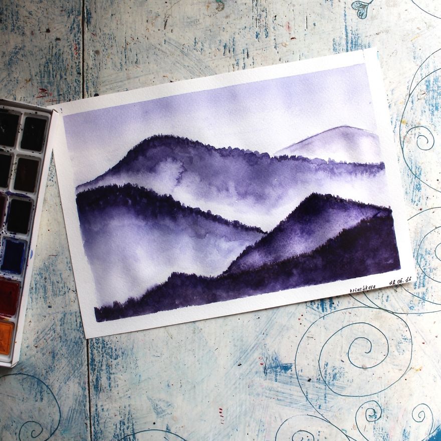 880x880 I Passed 76 Out 0f 365 Days Of Everyday Watercolor Drawings