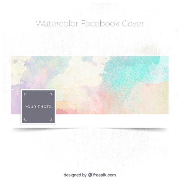 626x626 Facebook Watercolor Cover Vector Free Download