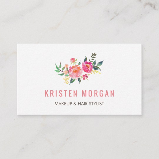 540x540 Modern Watercolor Floral Facebook Instagram Icon Business Card