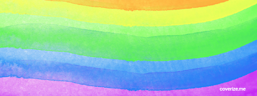 855x319 Pastel Watercolor Rainbow Facebook Cover Free