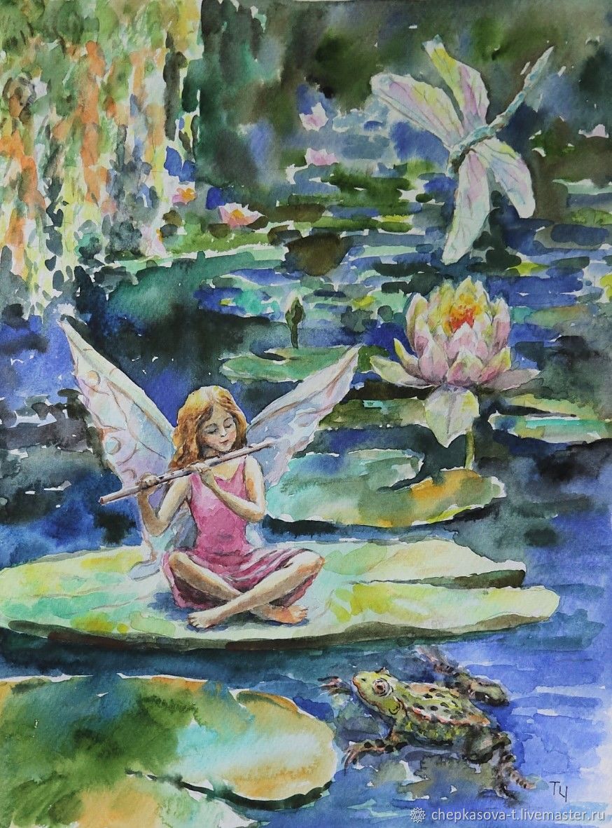 874x1181 Fairy Pond. Watercolor Shop Online On Livemaster With Shipping
