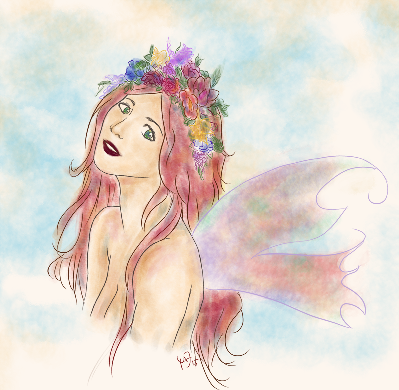 800x782 Watercolor Fairy By Niftysheep