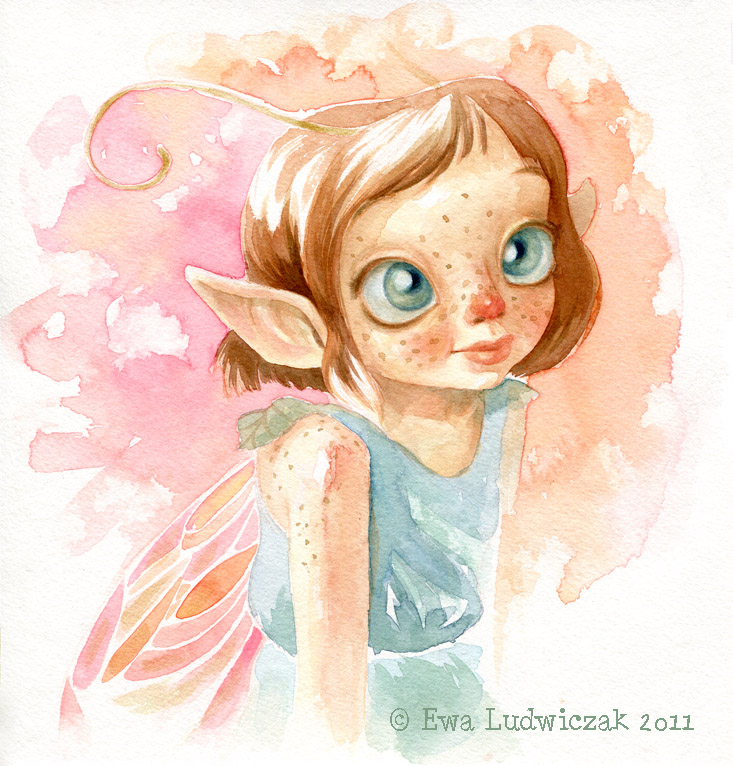 733x766 Watercolor Fairy Ewa Ludwiczak