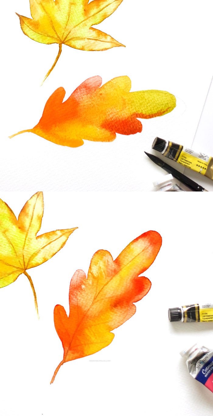 700x1369 Three Ways To Paint A Watercolor Fall Leaf