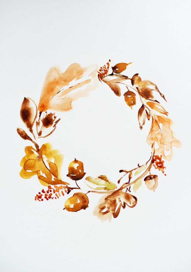 650x926 Free Watercolor Fall Printable In 2018 Craft Ideas