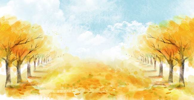 650x335 Autumn Watercolor Background Template, Fall, Watercolor, Harvest