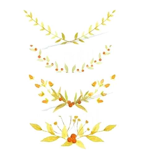 456x506 Fall Watercolor Flowers Mattlatham