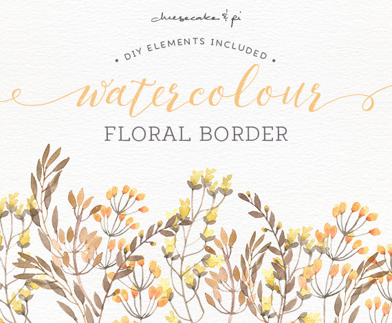 570x470 Watercolor Floral Border Png Floral Clipart Wedding Invitation