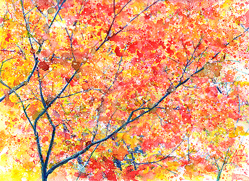 500x363 Fall Watercolors