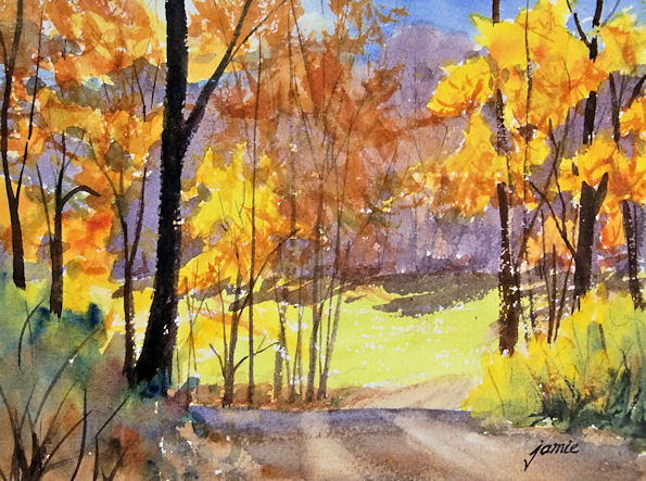 595x443 Hudson Valley Painter Blog Archive Backlit Meadow In Fall