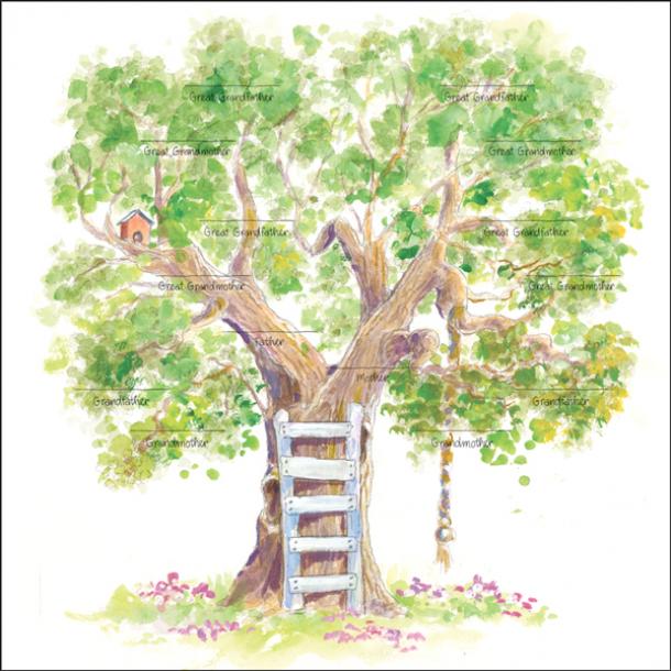 610x610 Family Tree Scrapbook Paper Qls53