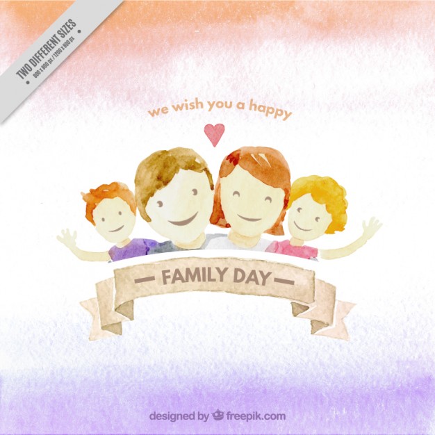 626x626 Watercolor Nice Family Background Stock Images