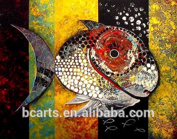 350x276 Colorful Fish Famous Modern Abstract Watercolor Paintings