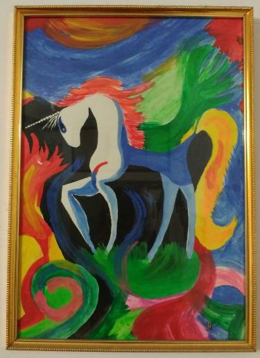 375x516 Abstract Horse Painting Painting By Gunjan Famous Paintings