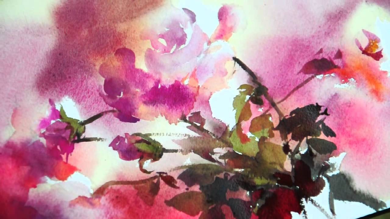 1280x720 Watercolor Rhythm Of Flowers No.1 By Phatcharaphan Chanthep