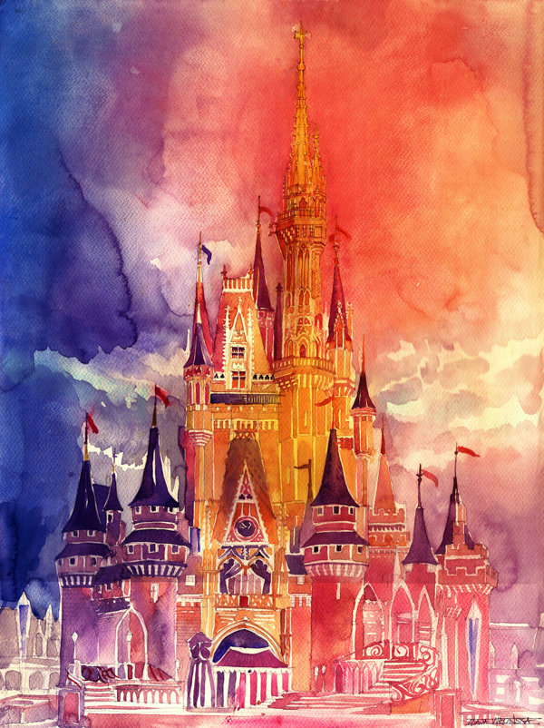 600x802 Charming Watercolor Paintings Of Famous Landmarks And Locations