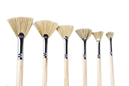 425x283 Fan Brush Painting Set.6 Piece Professional Drawing