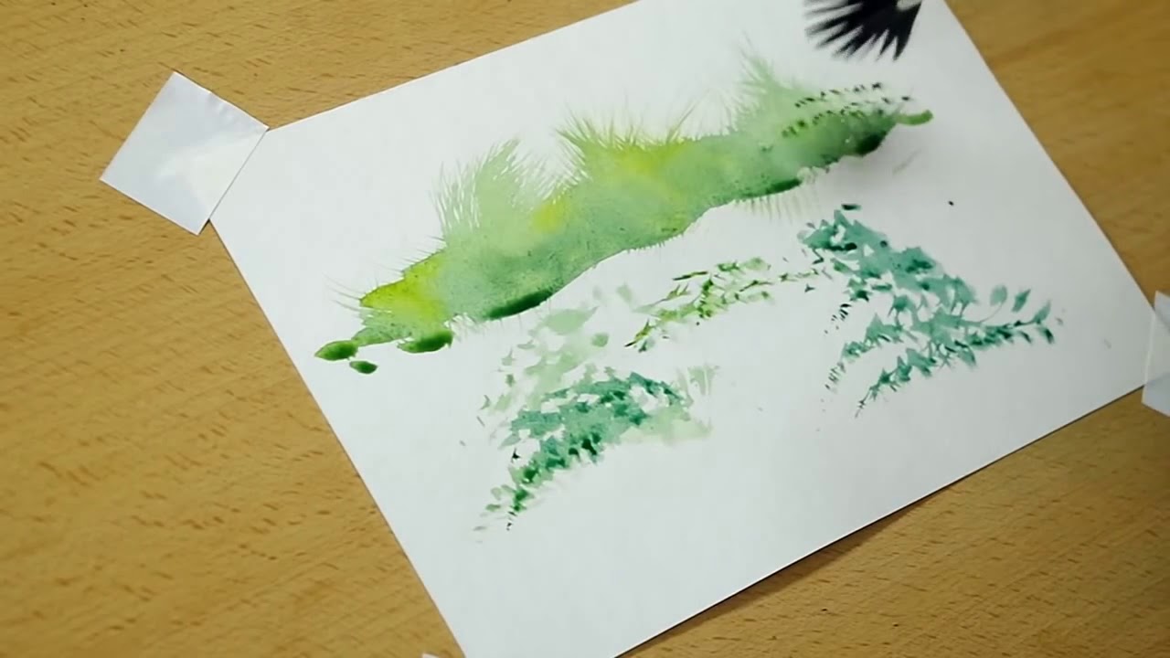 1280x720 How To Use A Fan Brush For Watercolor Painting