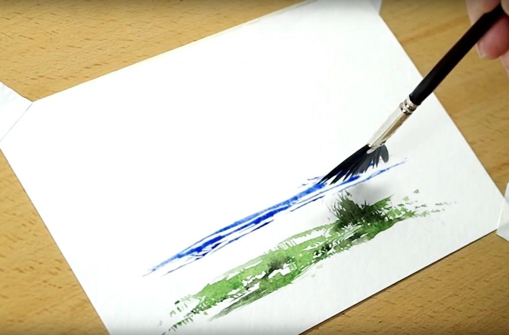 1024x674 4 Clever Watercolor Techniques Using A Fan Brush (Pics