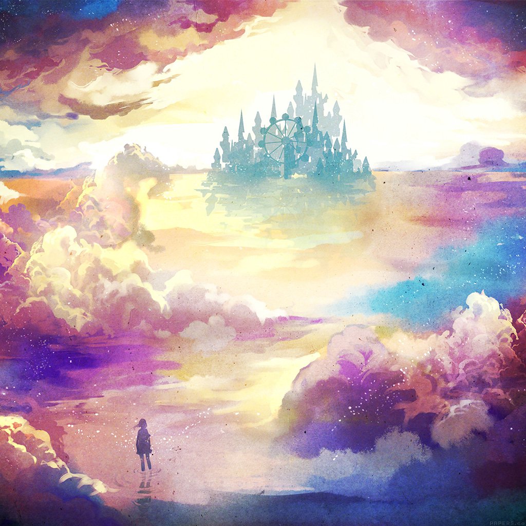 1024x1024 I Love Papers Ag06 Kanehiko Fantasy Illust Watercolor Art