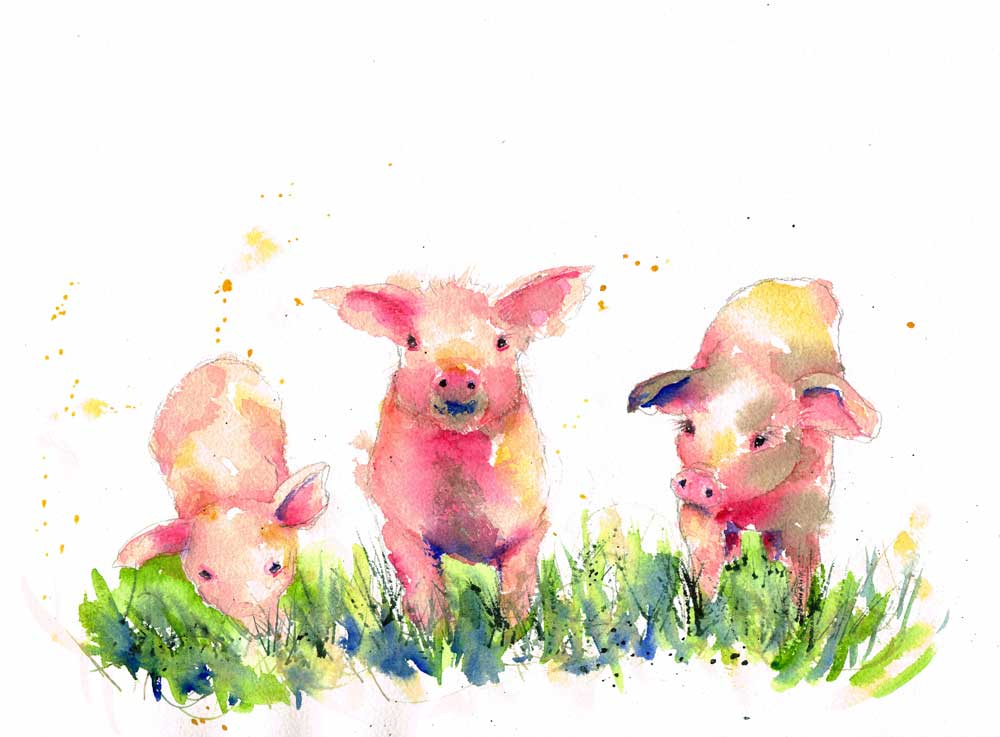 1000x737 Painting Farm Animals With Spirit (And Watercolour) Kerrie Woodhouse