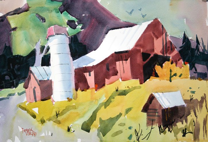 726x496 Watercolor Paintings By Artist Frank Webb Catskill Farm