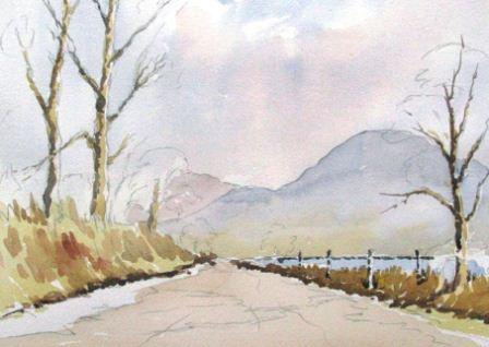 448x318 Paint A Country Lane Fast And Loose In Watercolour