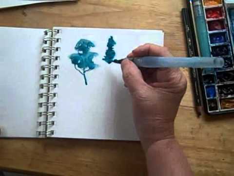 480x360 Watercolor Brushmarks For Quick Sketching