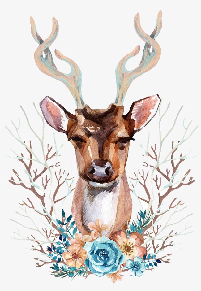 650x940 Watercolor Deer, Watercolor Clipart, Deer Clipart, Fawn Png Image