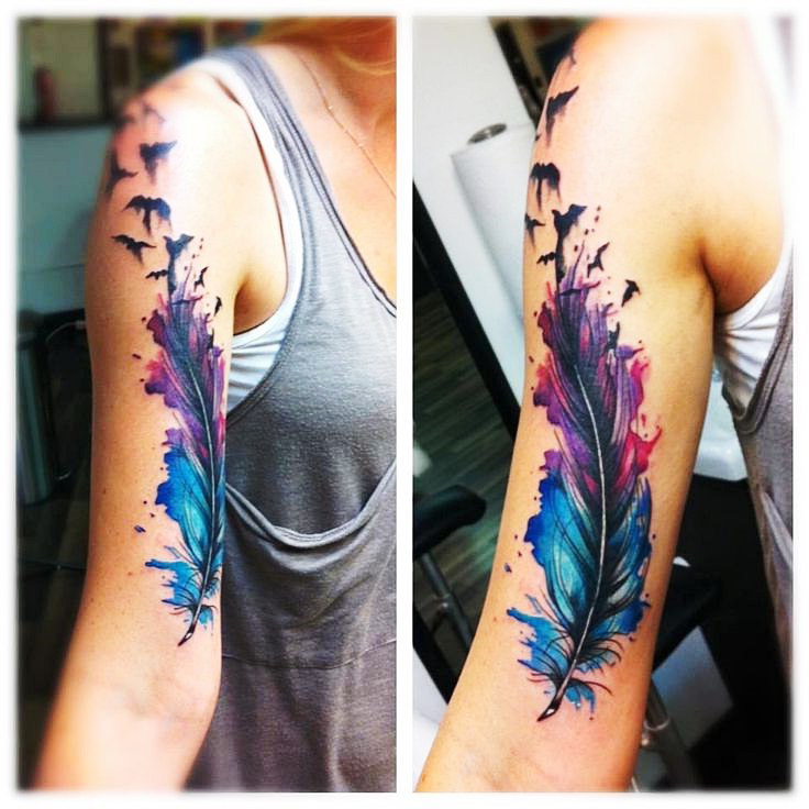 736x736 Single Feather Tattoo Best Tattoo Ideas Gallery