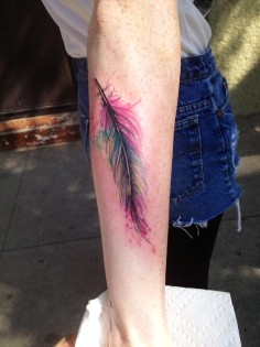 236x315 Watercolor Feather Tattoo For Girls Search Unique Amp Personalized