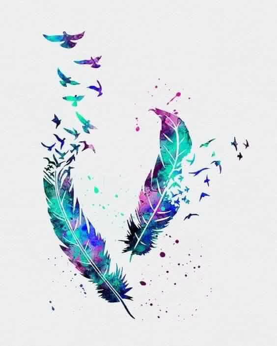 564x705 Watercolor Feather Tattoo Tattoos Amp Piercings