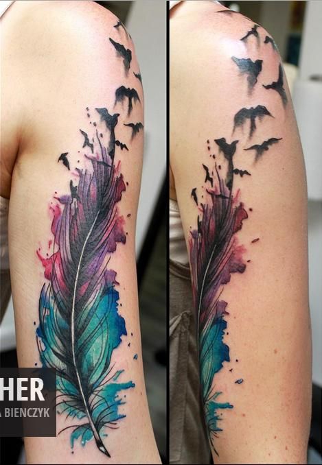 469x678 Watercolor Tattoo